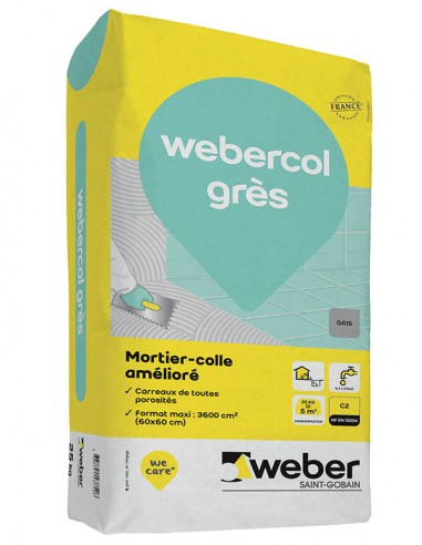 Mortier-Colle Weber Webercol Grès 25 kg